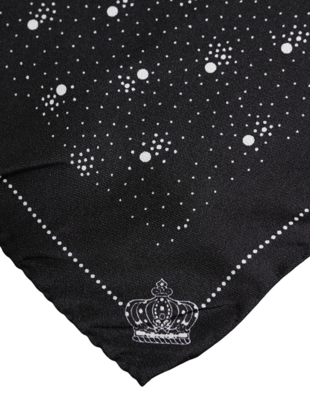Dolce & Gabbana Black White Printed Square Men's Foulard Scarf