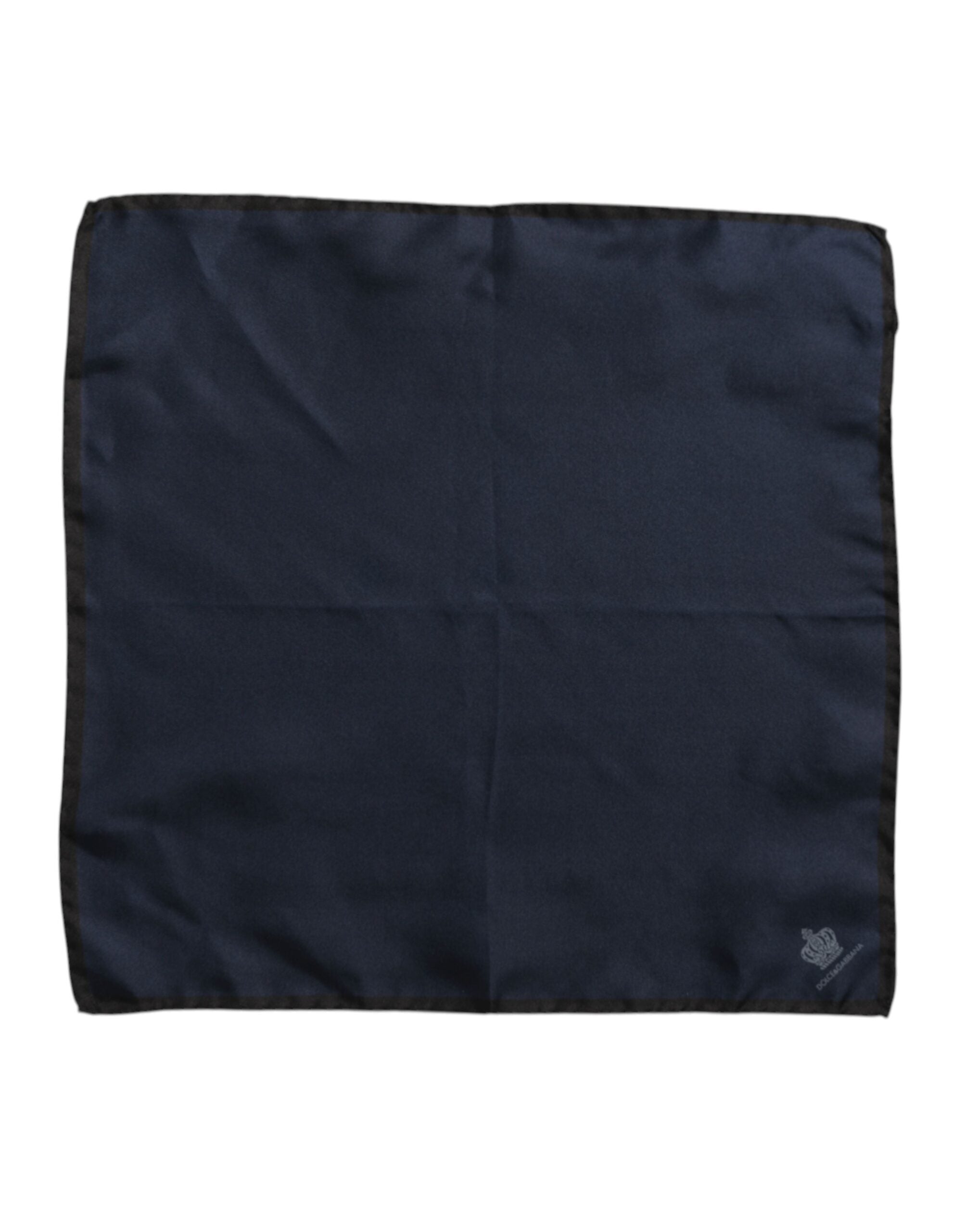 Dolce & Gabbana Blauer DG Crown Silk Square Herren Foulardschal