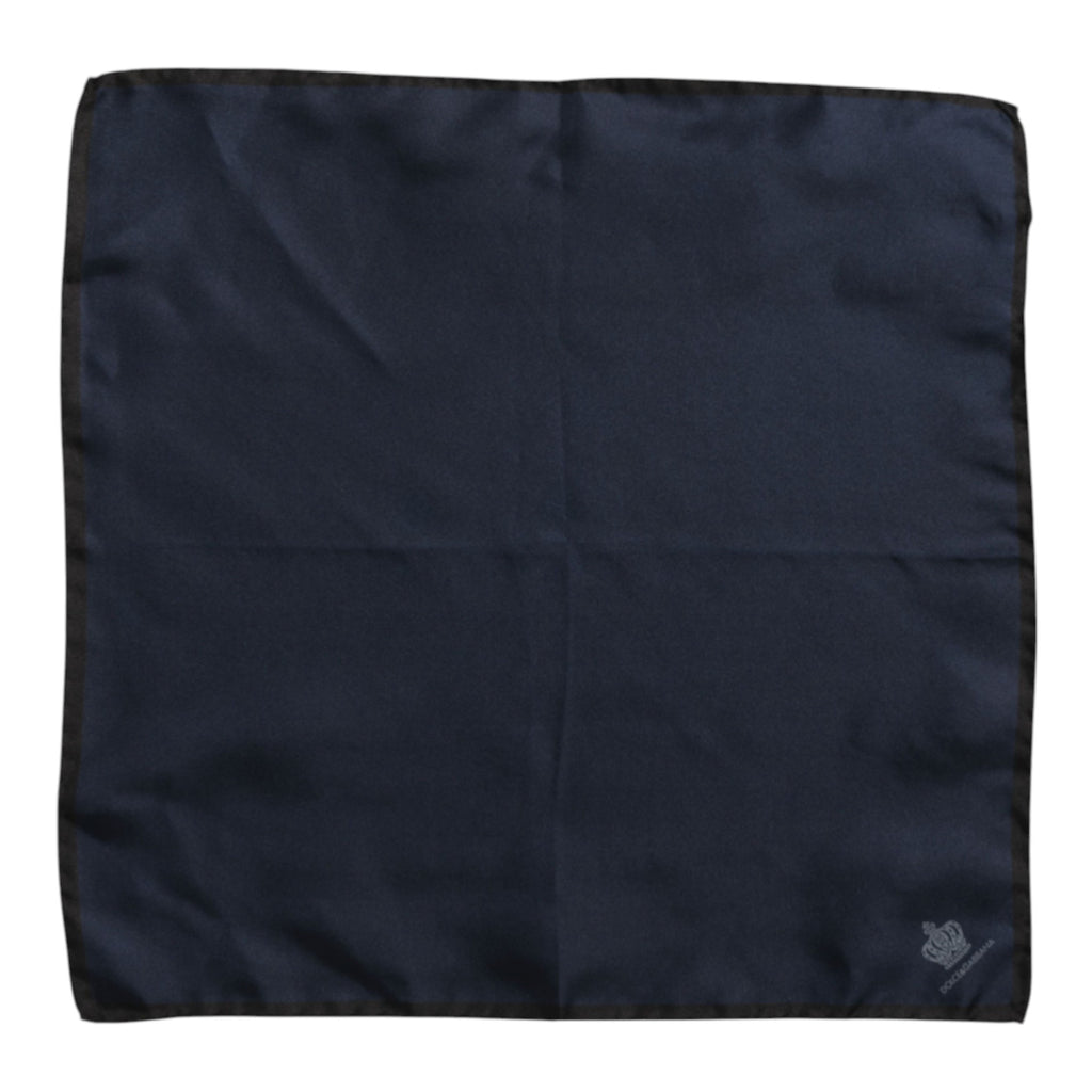 Dolce & Gabbana Blauer DG Crown Silk Square Herren Foulardschal