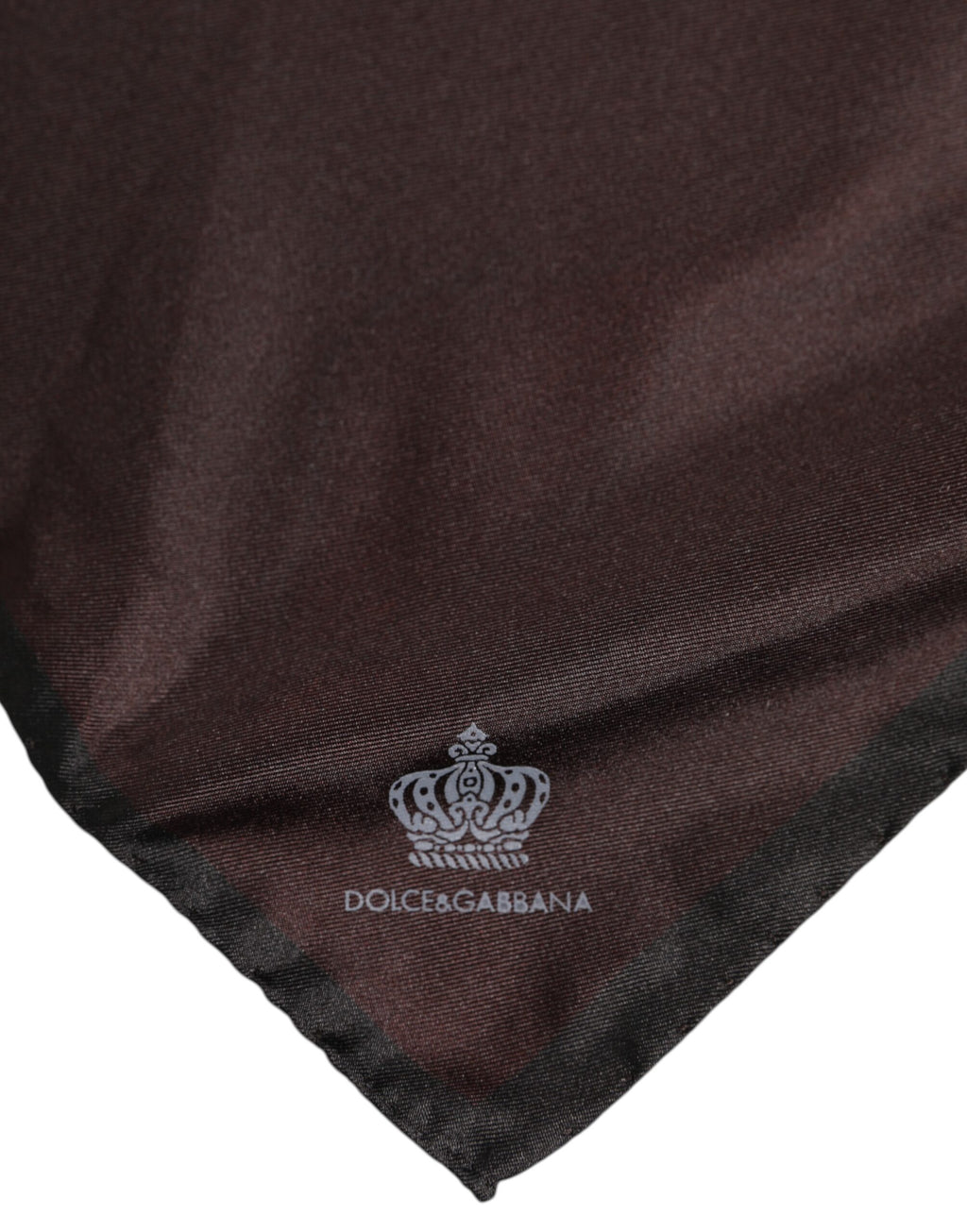Dolce & Gabbana Brown DG Crown Silk Square Men's Foulard Scarf