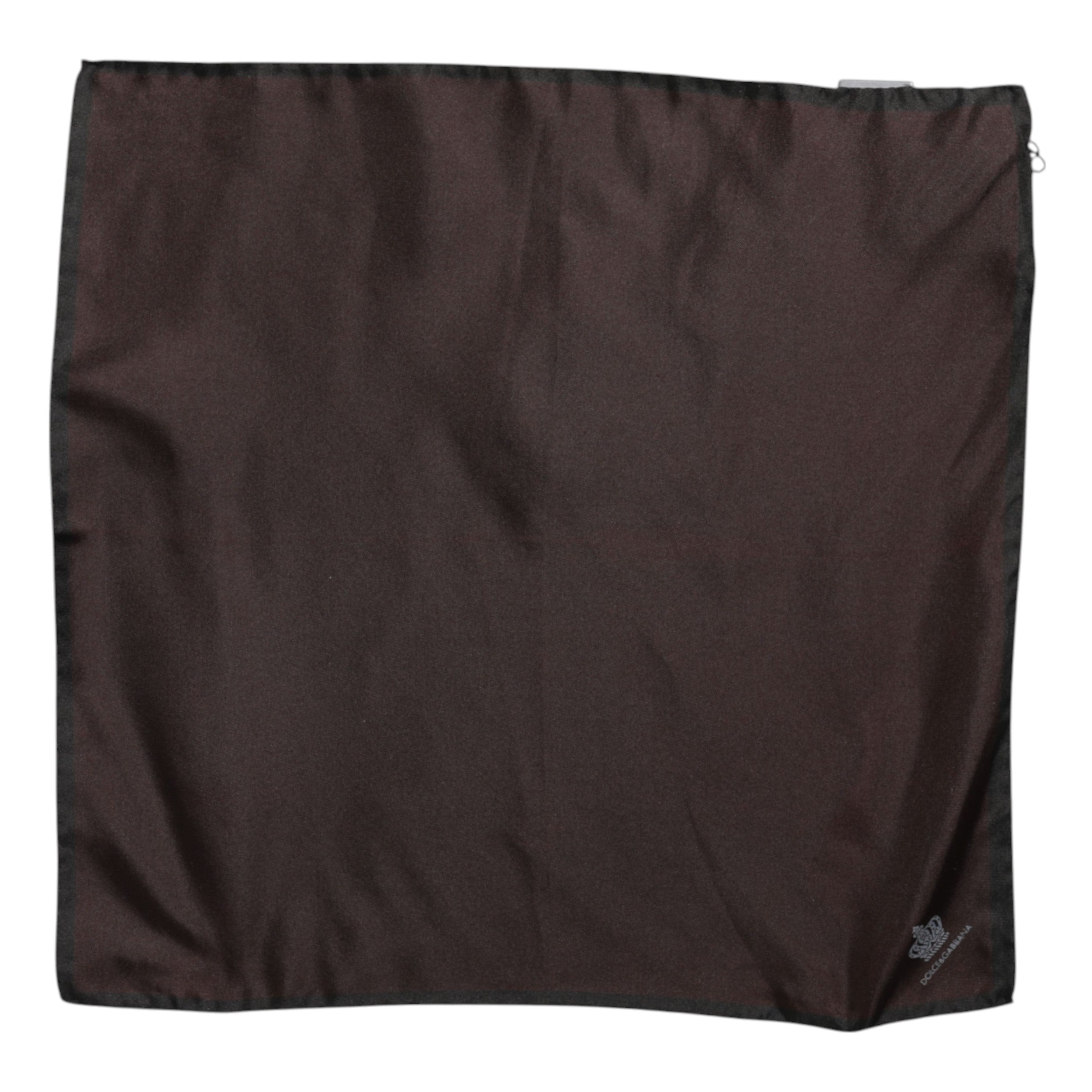 Dolce & Gabbana Brown DG Crown Silk Square Men's Foulard Scarf