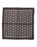 Dolce & Gabbana Brauner Totenkopf Seide Quadrat Männer Foulard Schal