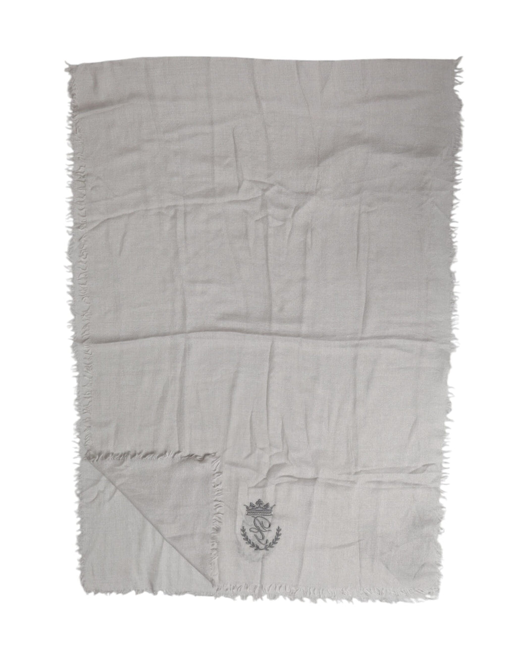 Dolce & Gabbana Grey DG Crown Neck Warmer Wrap Scarf