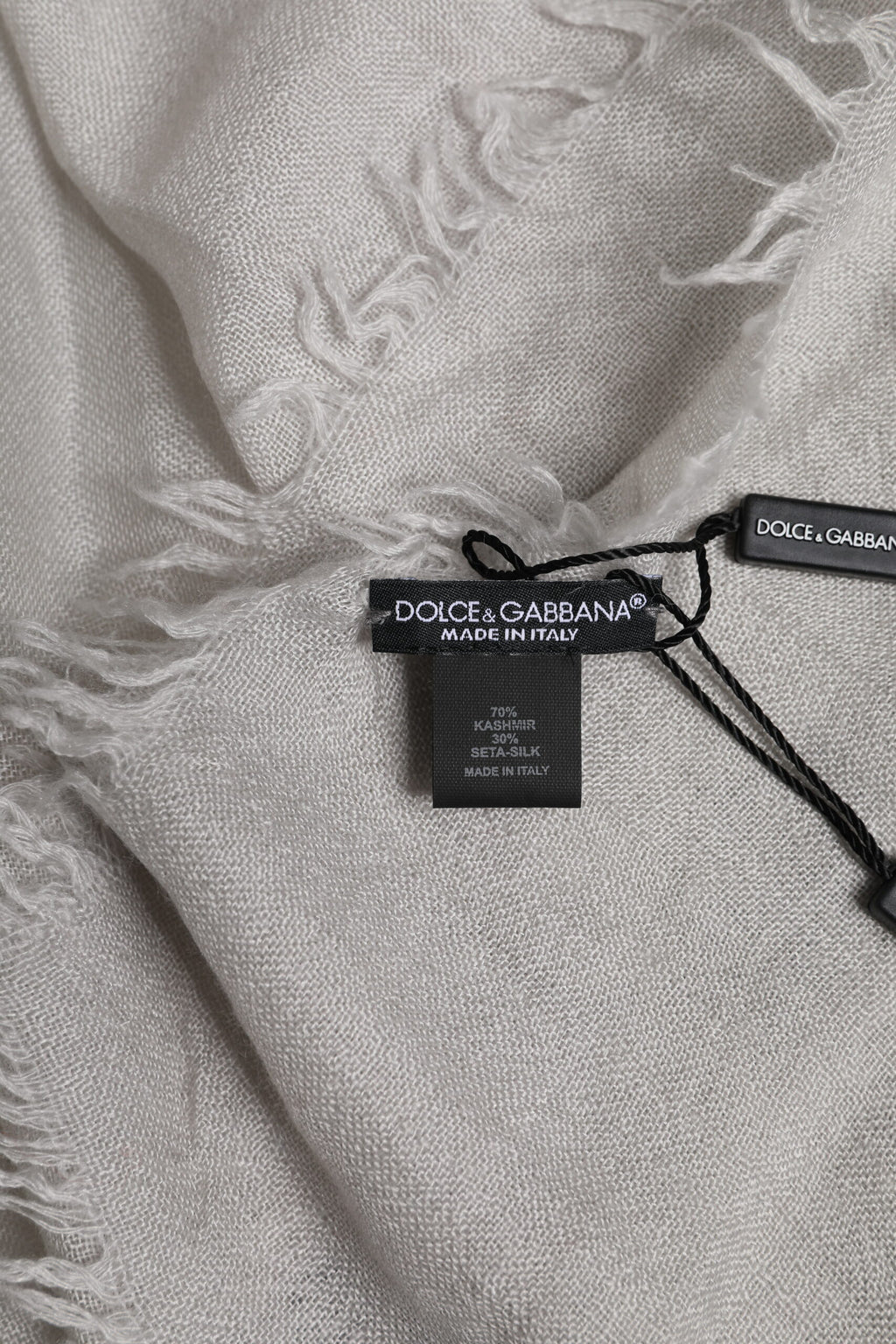 Dolce & Gabbana Grey DG Crown Neck Warmer Wrap Scarf