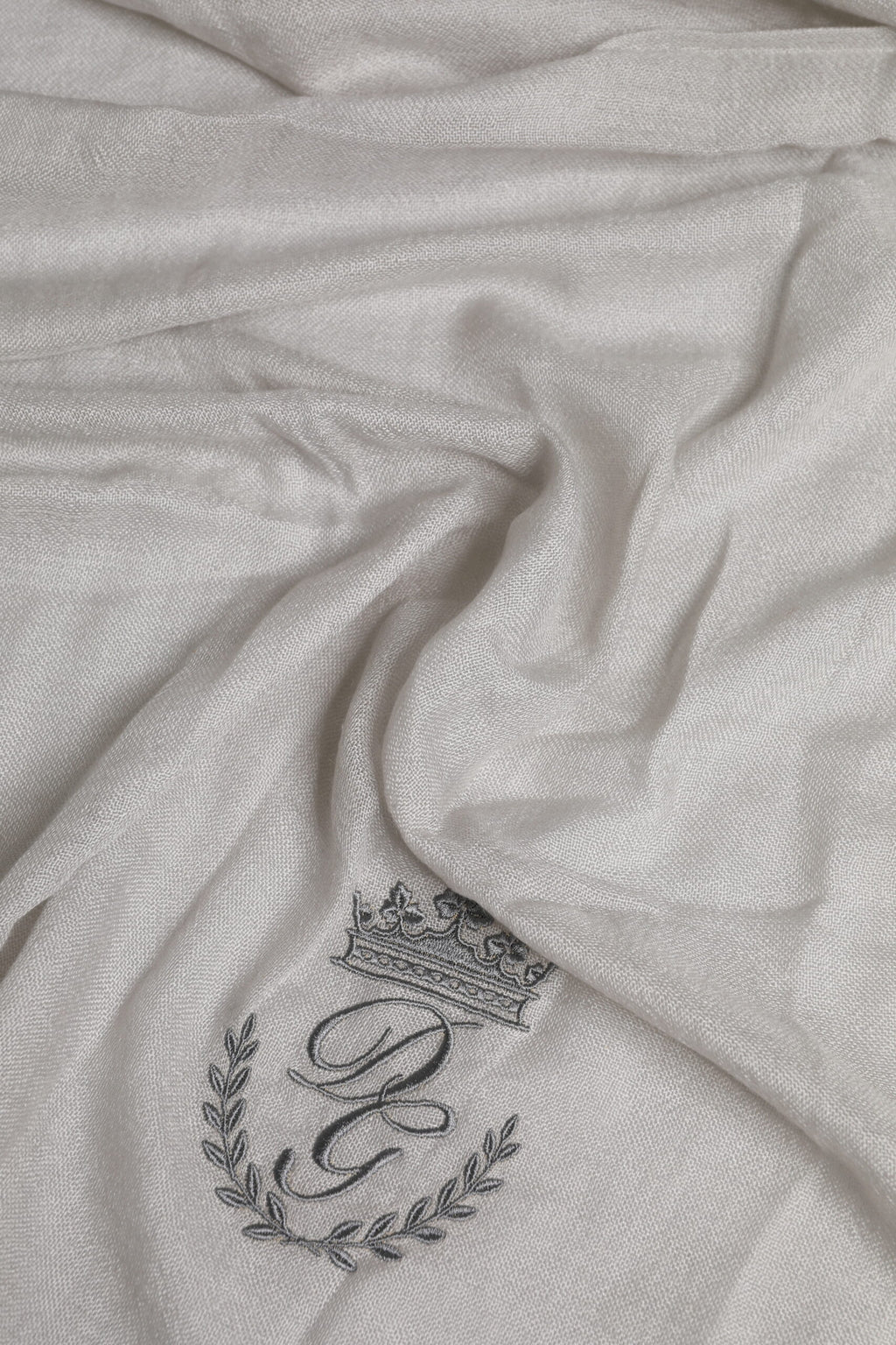 Dolce & Gabbana Grey DG Crown Neck Warmer Wrap Scarf