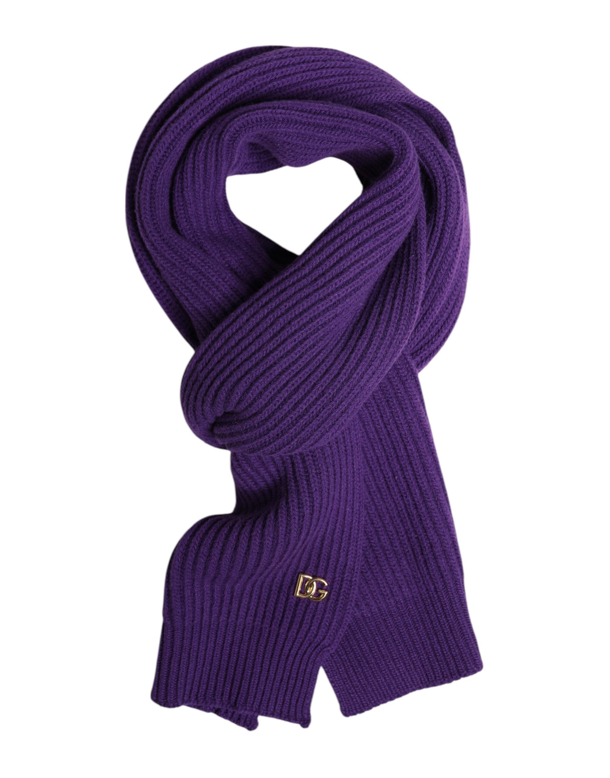Dolce & Gabbana Lila DG Logo Halswärmer Wickelschal Halstuch