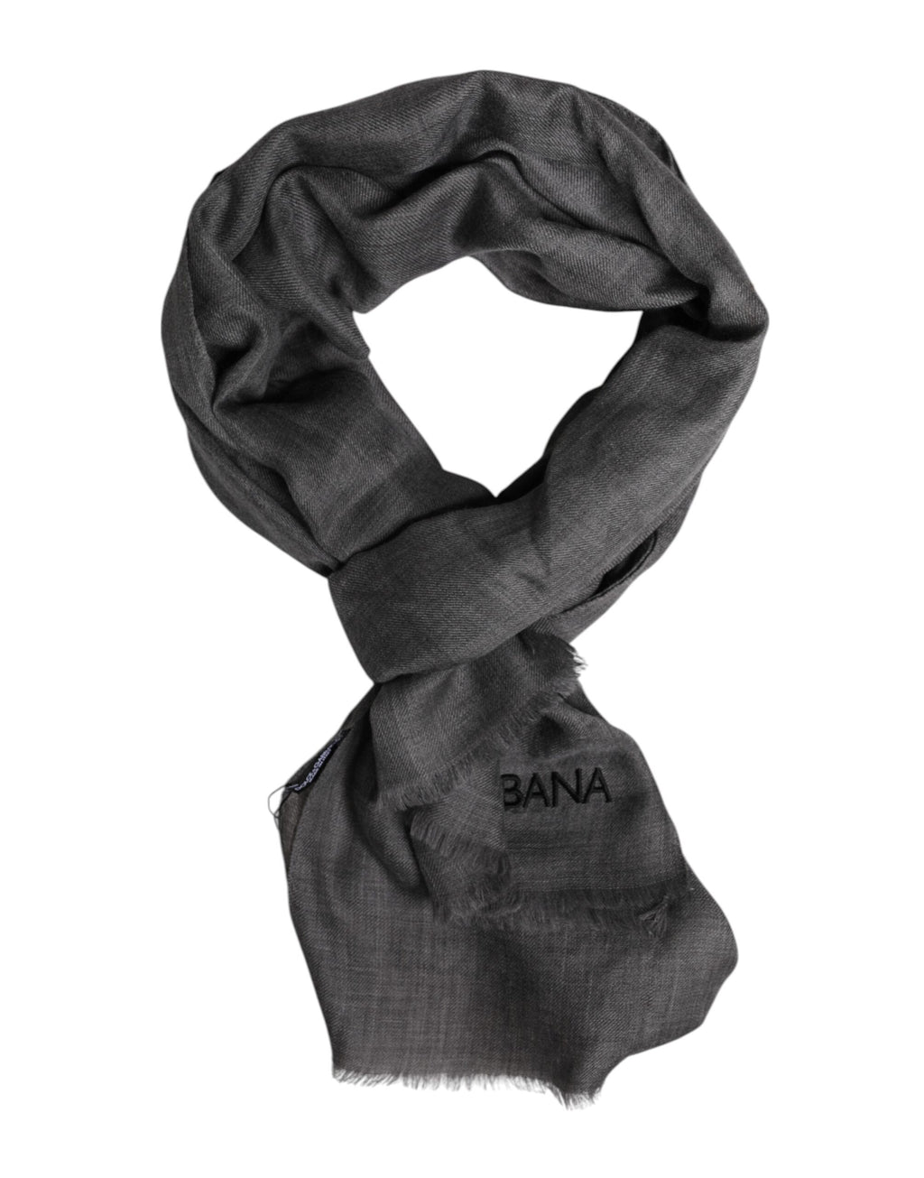 Dolce & Gabbana Grauer Schal mit Logo-Print, Nackenwärmer, Wickel-Schal