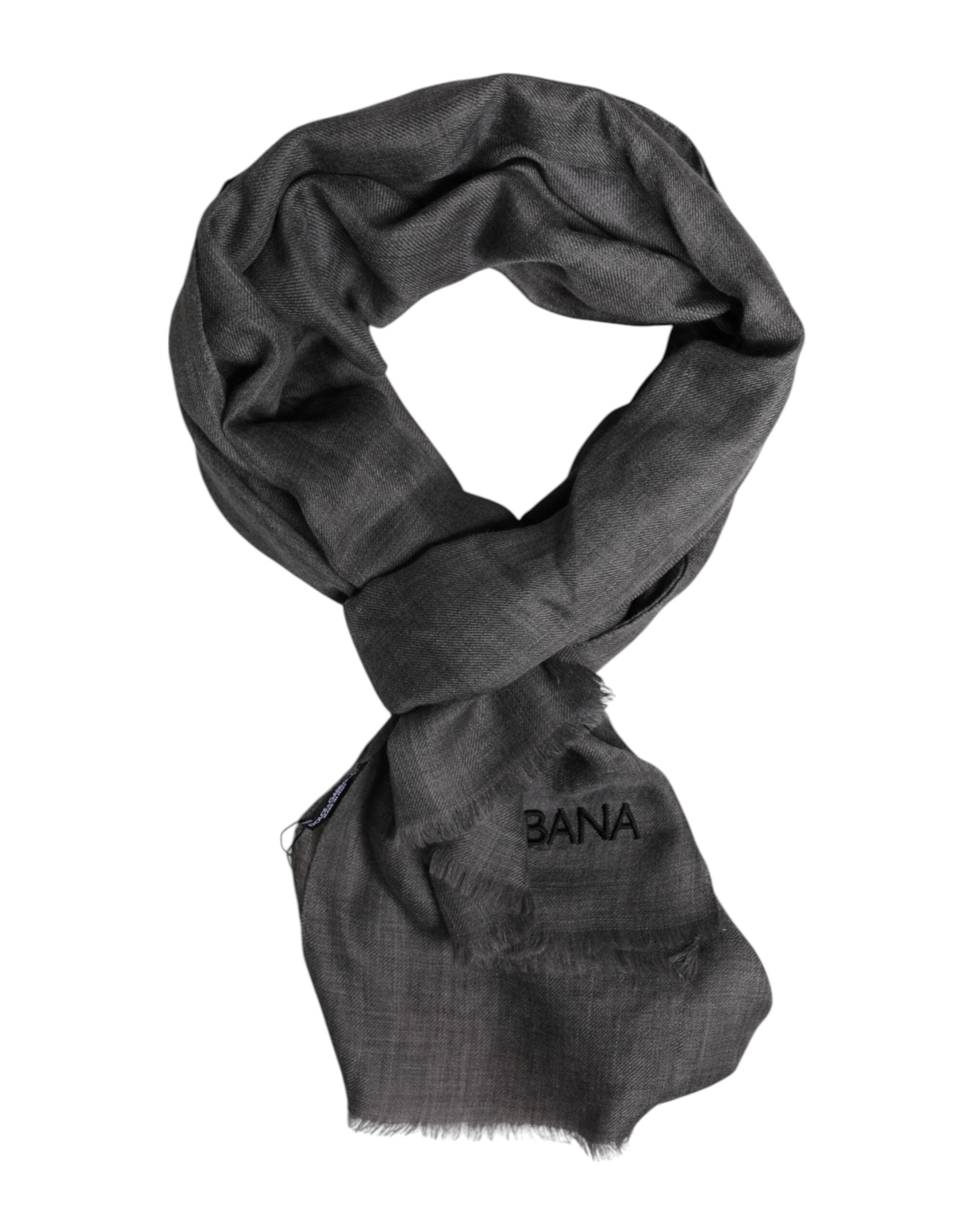 Dolce & Gabbana Grauer Schal mit Logo-Print, Nackenwärmer, Wickel-Schal