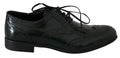 Dolce & Gabbana Green Leather Brogue Oxford Wingtip Shoes