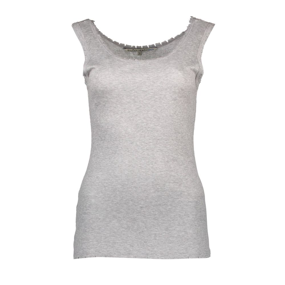 Silvian Heach Graues Viskose-T-Shirt