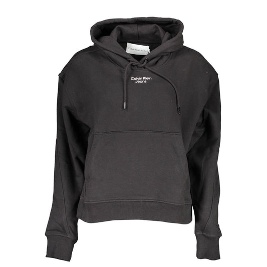 Calvin Klein Baumwoll-Sweatshirt in Schwarz