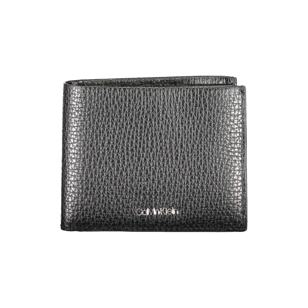Calvin Klein Schwarzes Leder Portemonnaie