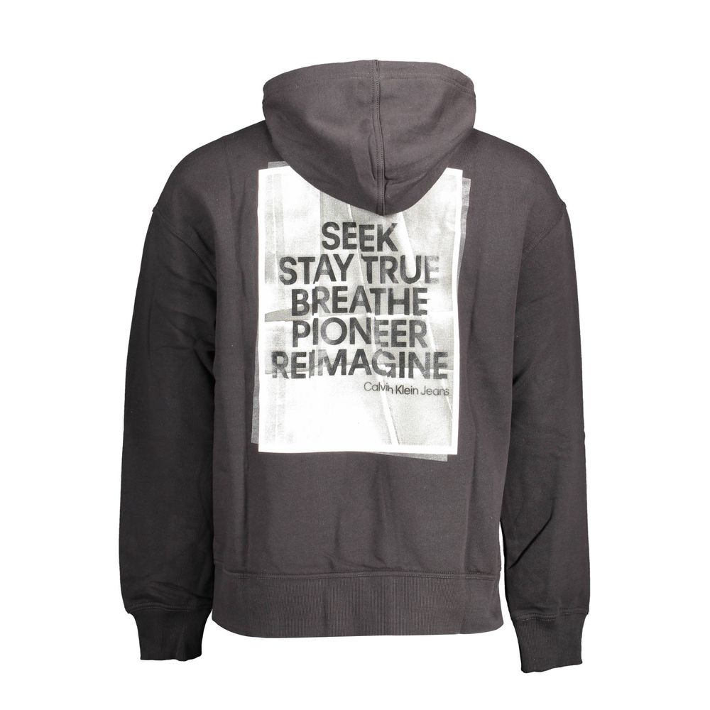Calvin Klein Baumwoll-Sweatshirt in Schwarz