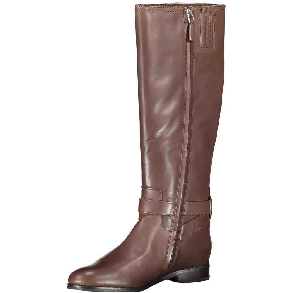 Ralph Lauren Brauner Leder Damenstiefel