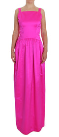 Dolce & Gabbana Rosa Seide Langes Etuikleid Ballkleid