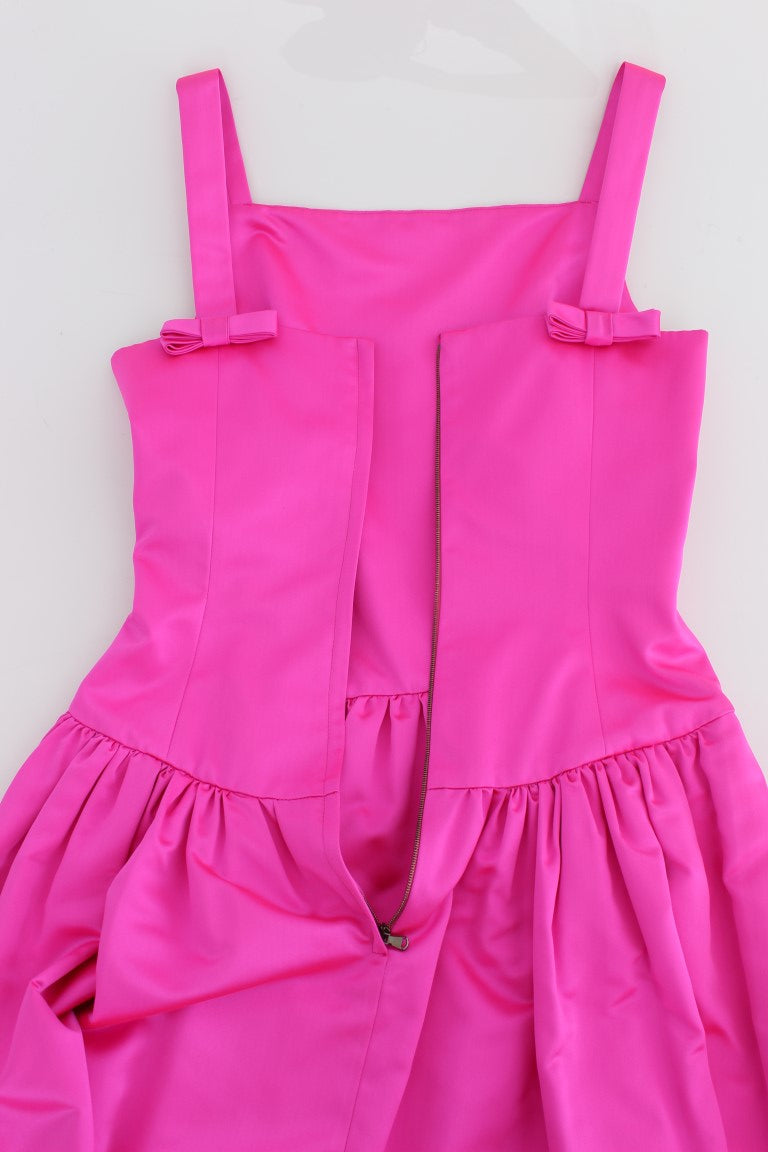 Dolce & Gabbana Rosa Seide Langes Etuikleid Ballkleid