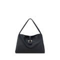 Ferragamo Schwarze Kalbsleder Bos Taurus Handtasche