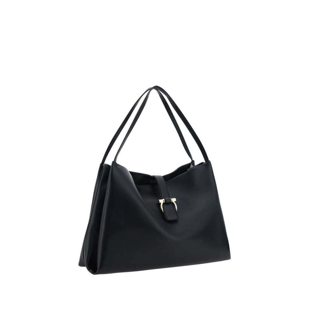 Ferragamo Schwarze Kalbsleder Bos Taurus Handtasche