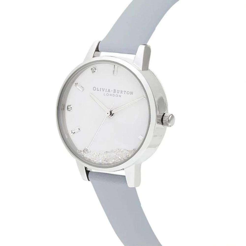 Olivia Burton Faux Leather Strap Watch in Blue