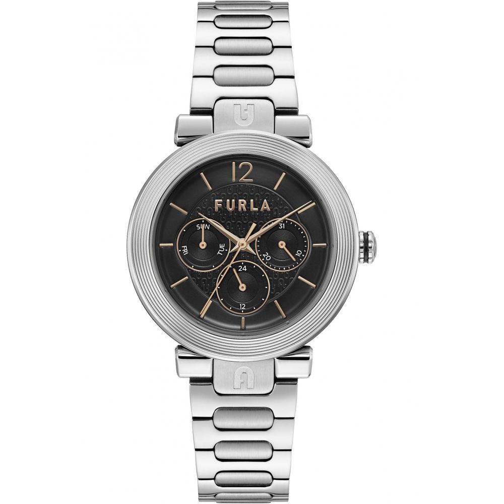 Furla Graue Edelstahl-Armbanduhr