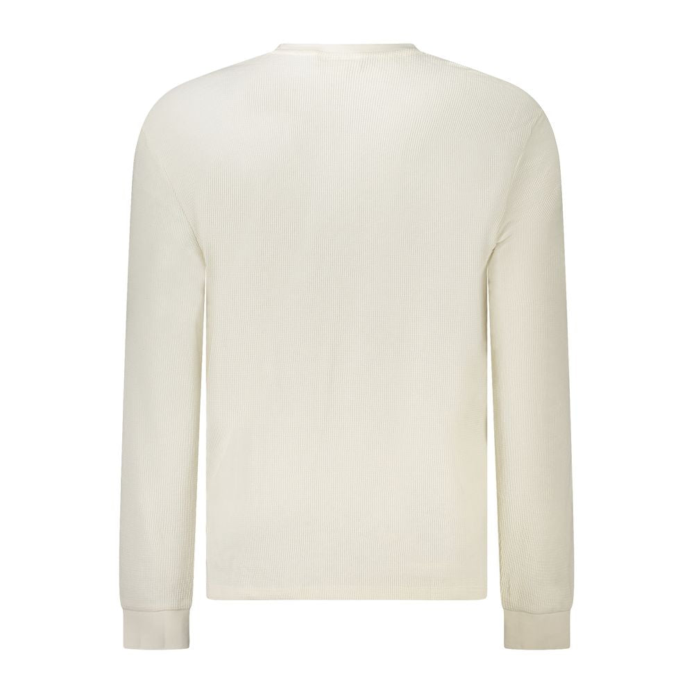 Calvin Klein Weißes Herren-Langarmshirt aus Baumwolle