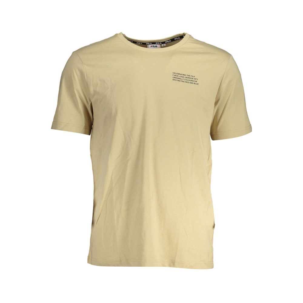 Fila Beigefarbenes T-Shirt aus Baumwolle