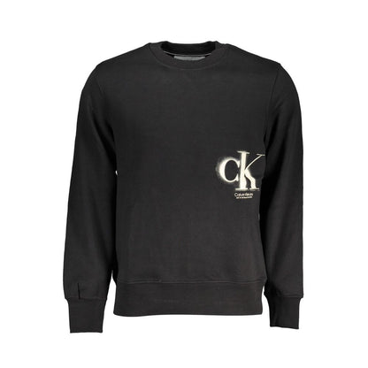 Calvin Klein Baumwoll-Sweatshirt in Schwarz
