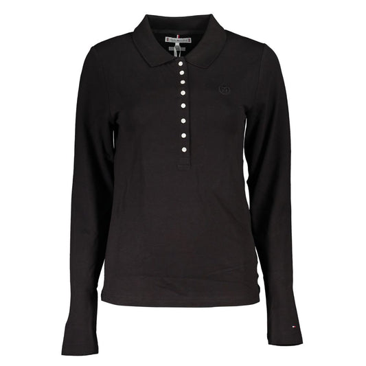 Tommy Hilfiger Schwarzes Baumwoll-Poloshirt
