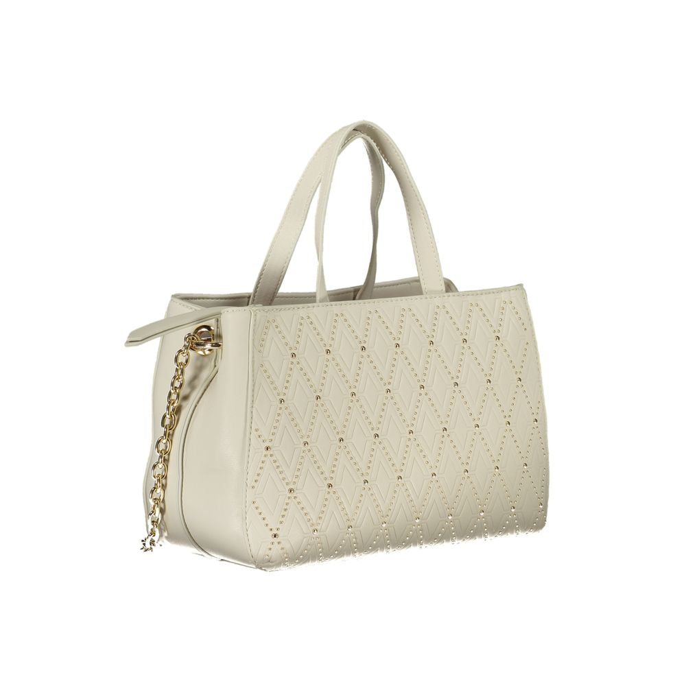 Mario Valentino Weiße Damen-Handtasche aus Polyurethan