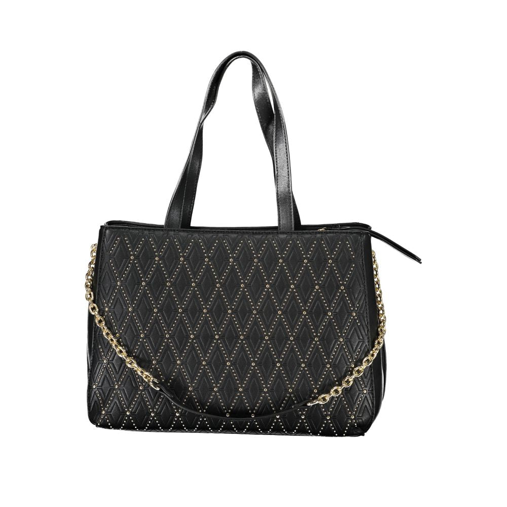Mario Valentino Schwarze Damen-Handtasche aus Polyurethan