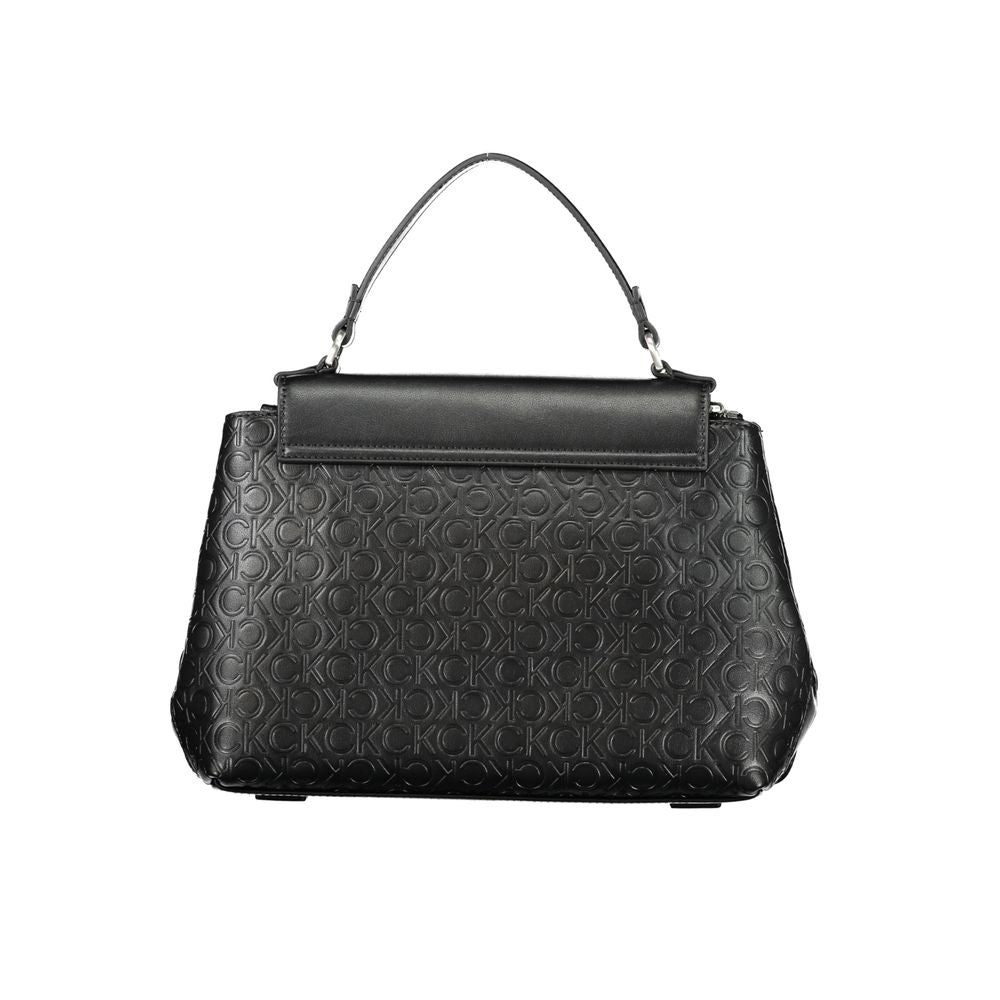 Calvin Klein Schwarze Damen-Handtasche aus Polyester