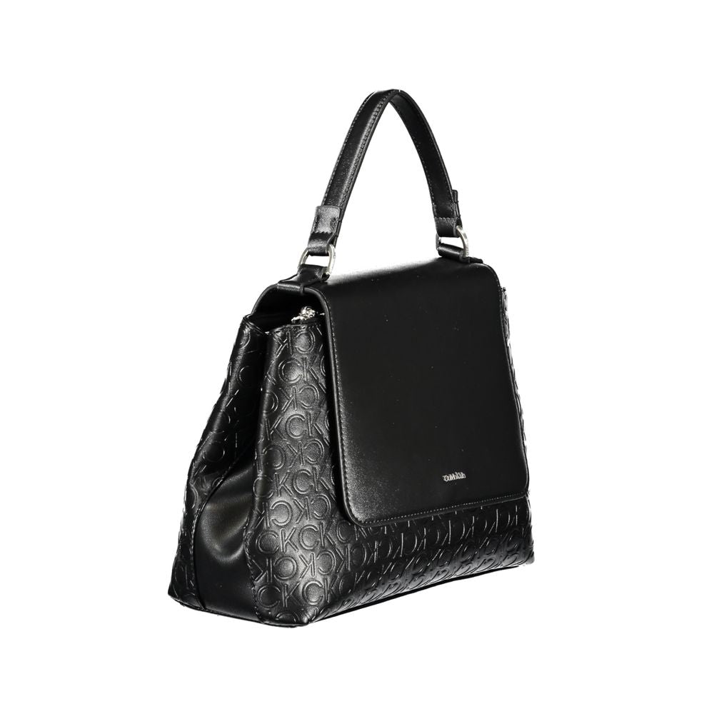Calvin Klein Schwarze Damen-Handtasche aus Polyester