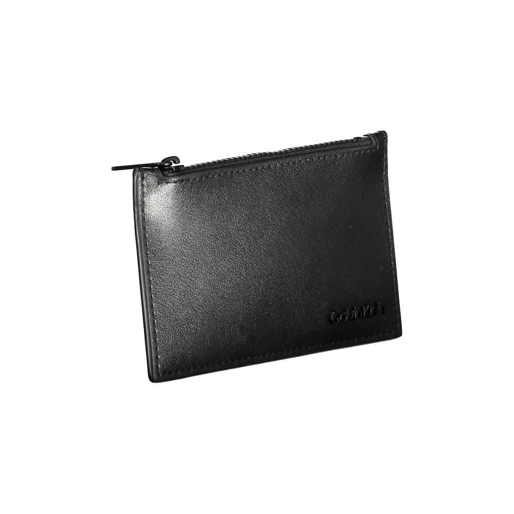 Calvin Klein Schwarzes Leder Portemonnaie für Herren