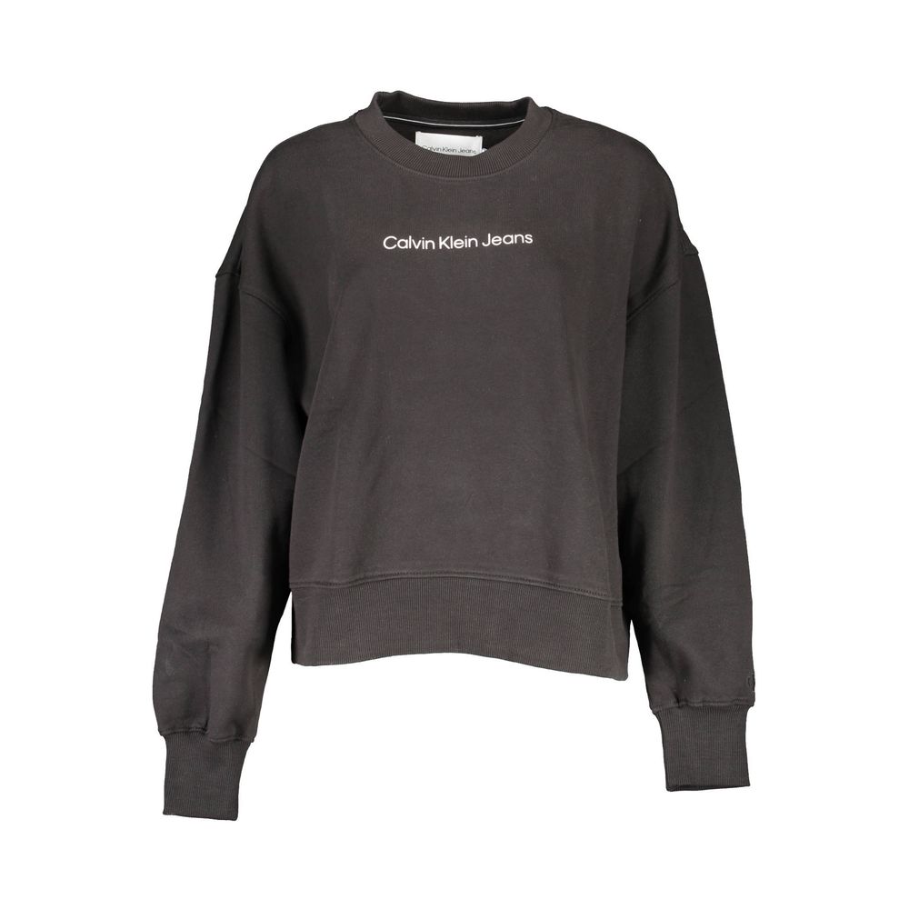 Calvin Klein Baumwoll-Sweatshirt in Schwarz