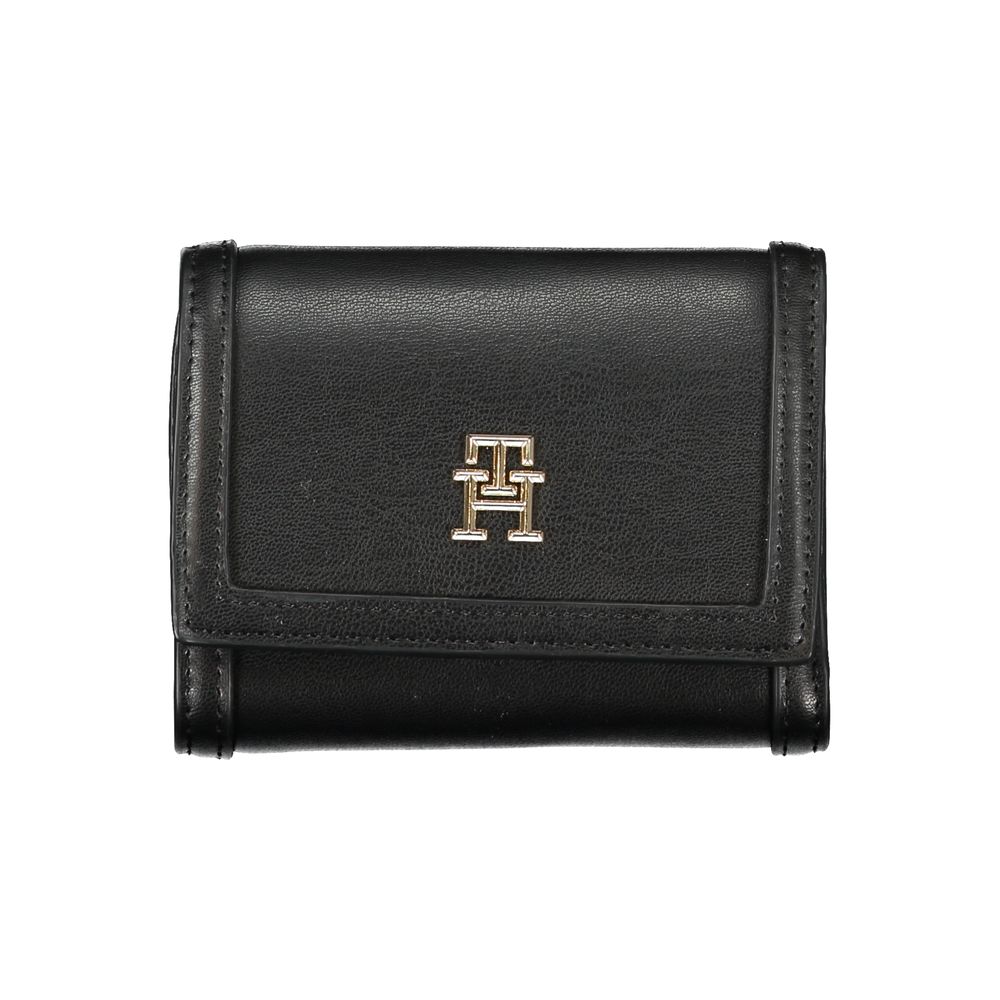 Tommy Hilfiger Schwarzes Portemonnaie aus Polyethylen