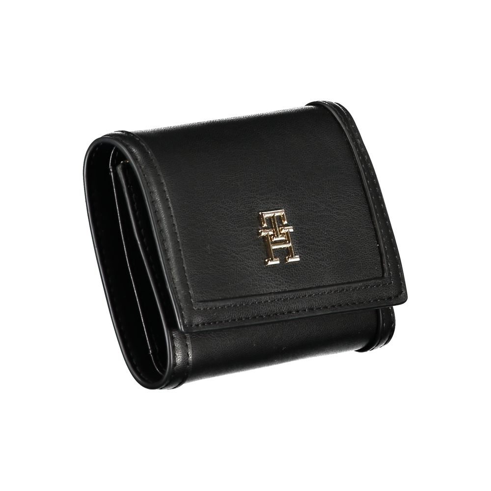 Tommy Hilfiger Schwarzes Portemonnaie aus Polyethylen