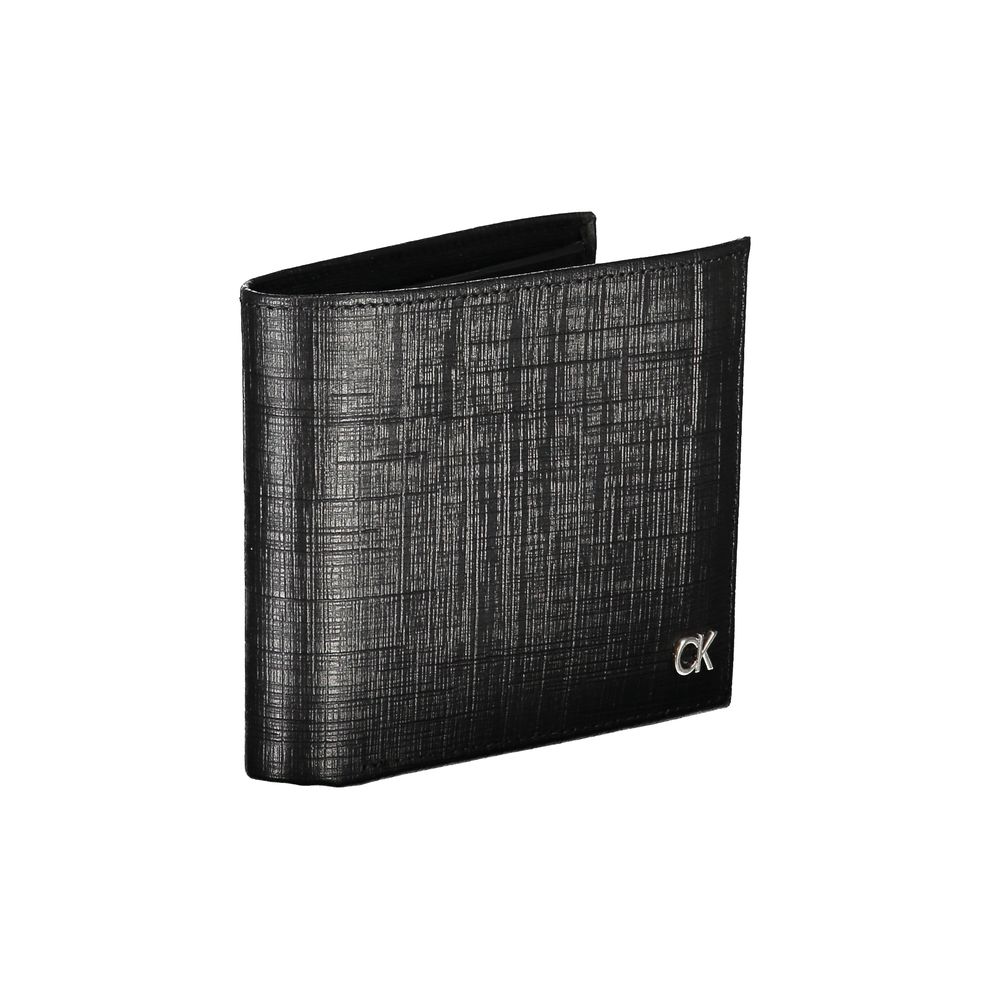 Calvin Klein Schwarzes Leder Portemonnaie