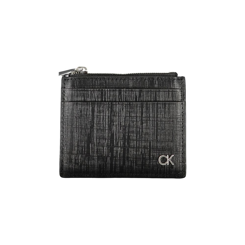 Calvin Klein Schwarzes Leder Portemonnaie