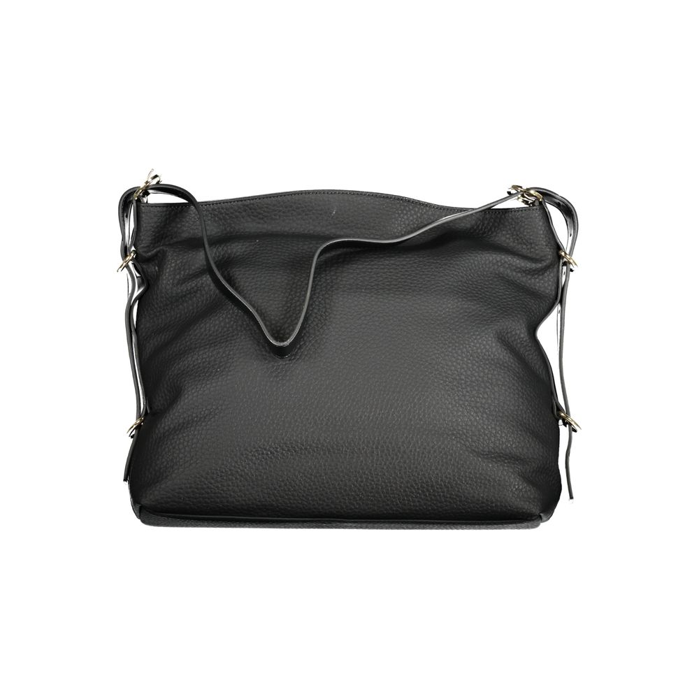 Mario Valentino Schwarze Damen-Handtasche aus Polyurethan