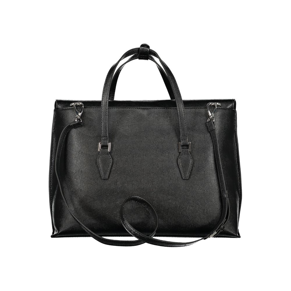 Mario Valentino Schwarze Damen-Handtasche aus Polyurethan