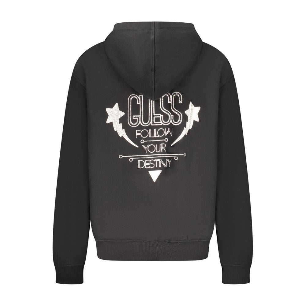Guess Jeans Schwarzer Baumwoll-Sweatshirt