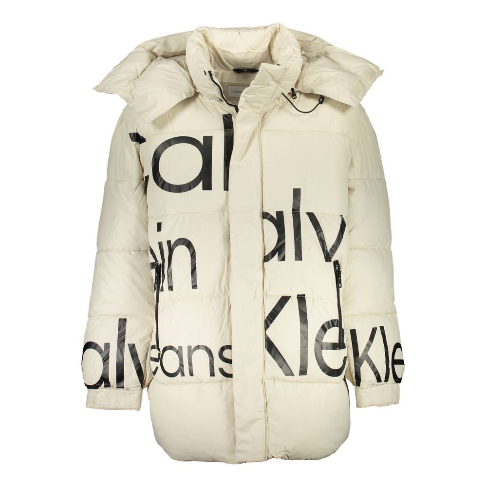 Calvin Klein Beige Polyester Jackets & Coats
