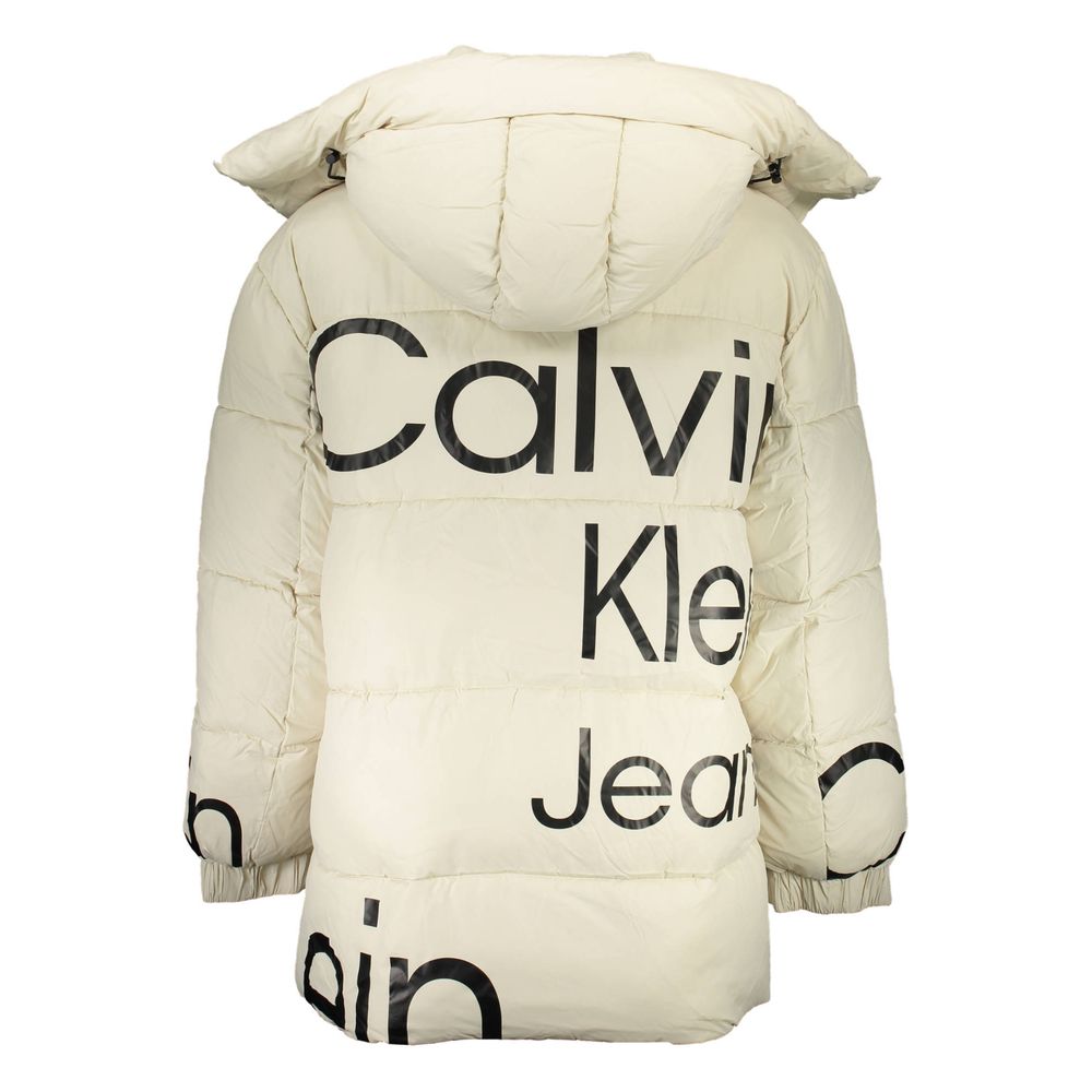 Calvin Klein Beige Polyester Jackets & Coats