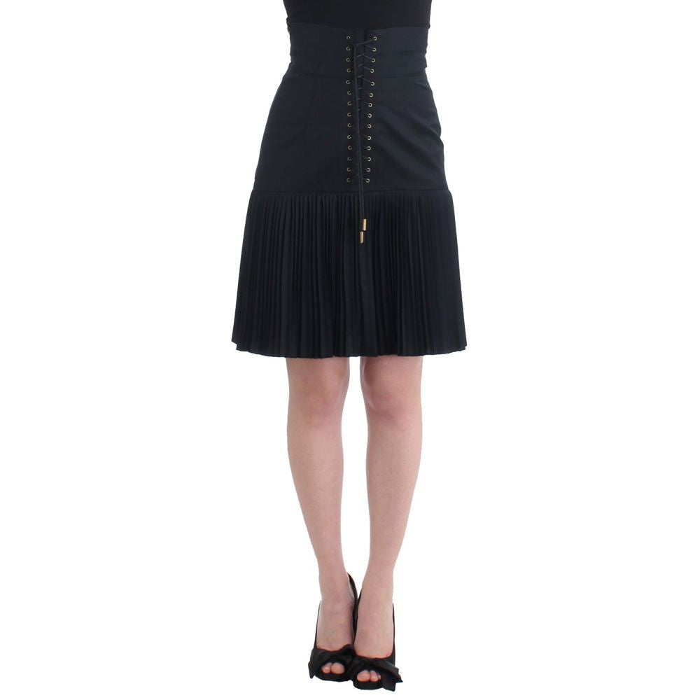 Roberto Cavalli Schwarzer Woll-Minirock
