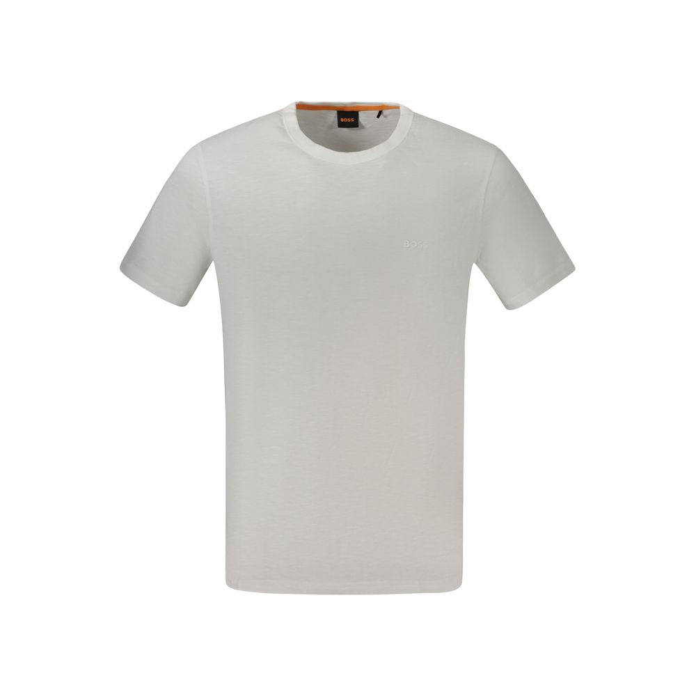 Hugo Boss Weißes Herren-T-Shirt aus Baumwolle