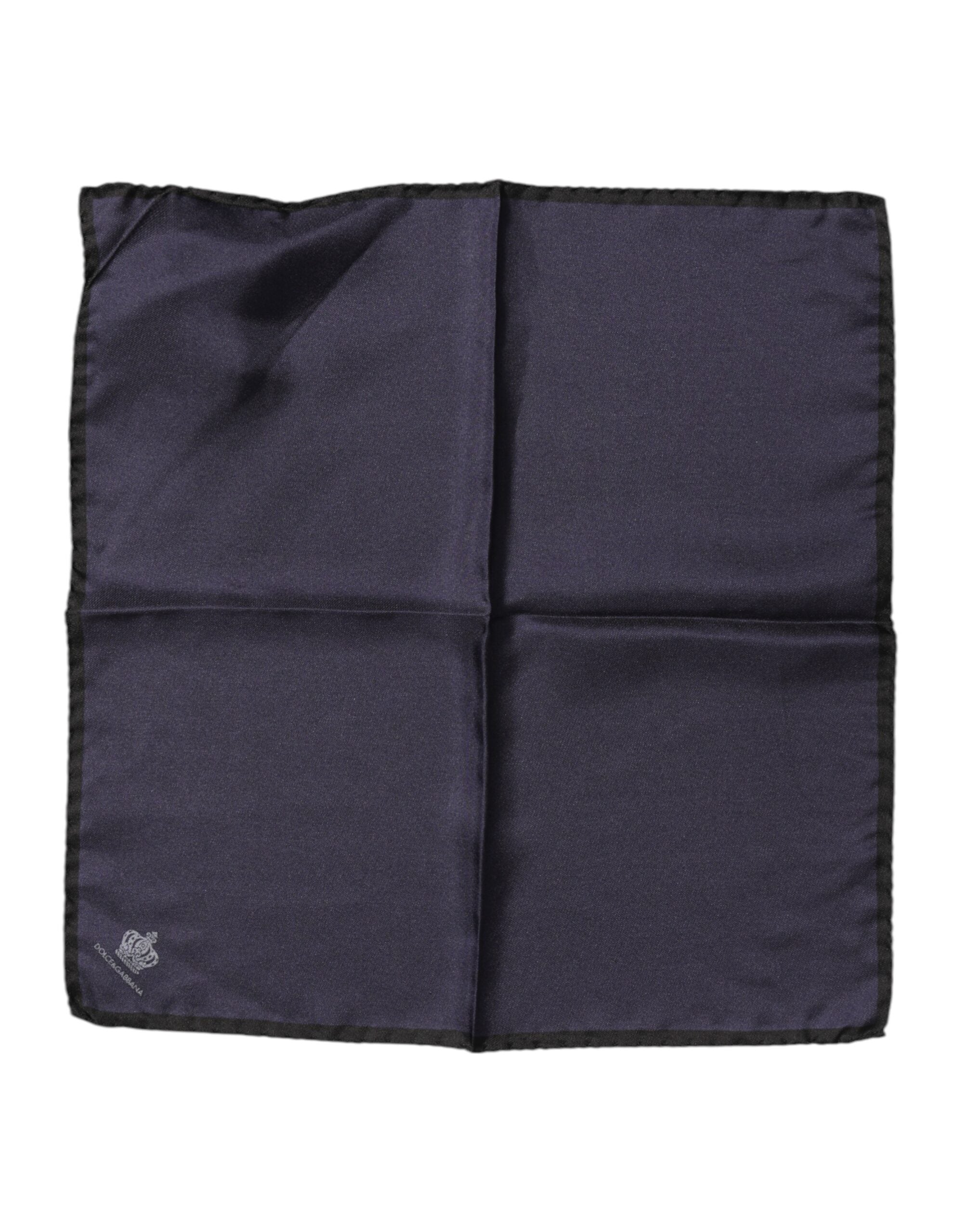 Dolce & Gabbana Blauer DG Crown Silk Square Herren Foulardschal
