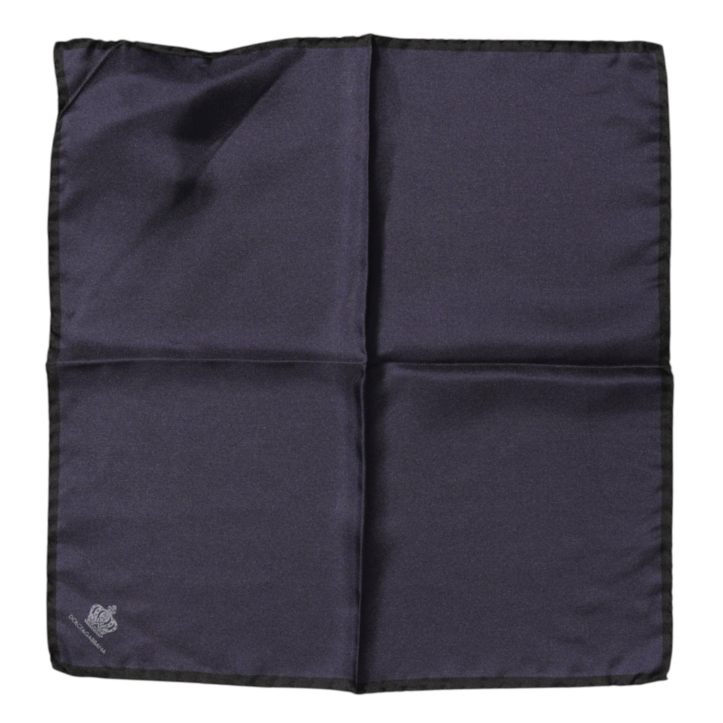 Dolce & Gabbana Blauer DG Crown Silk Square Herren Foulardschal