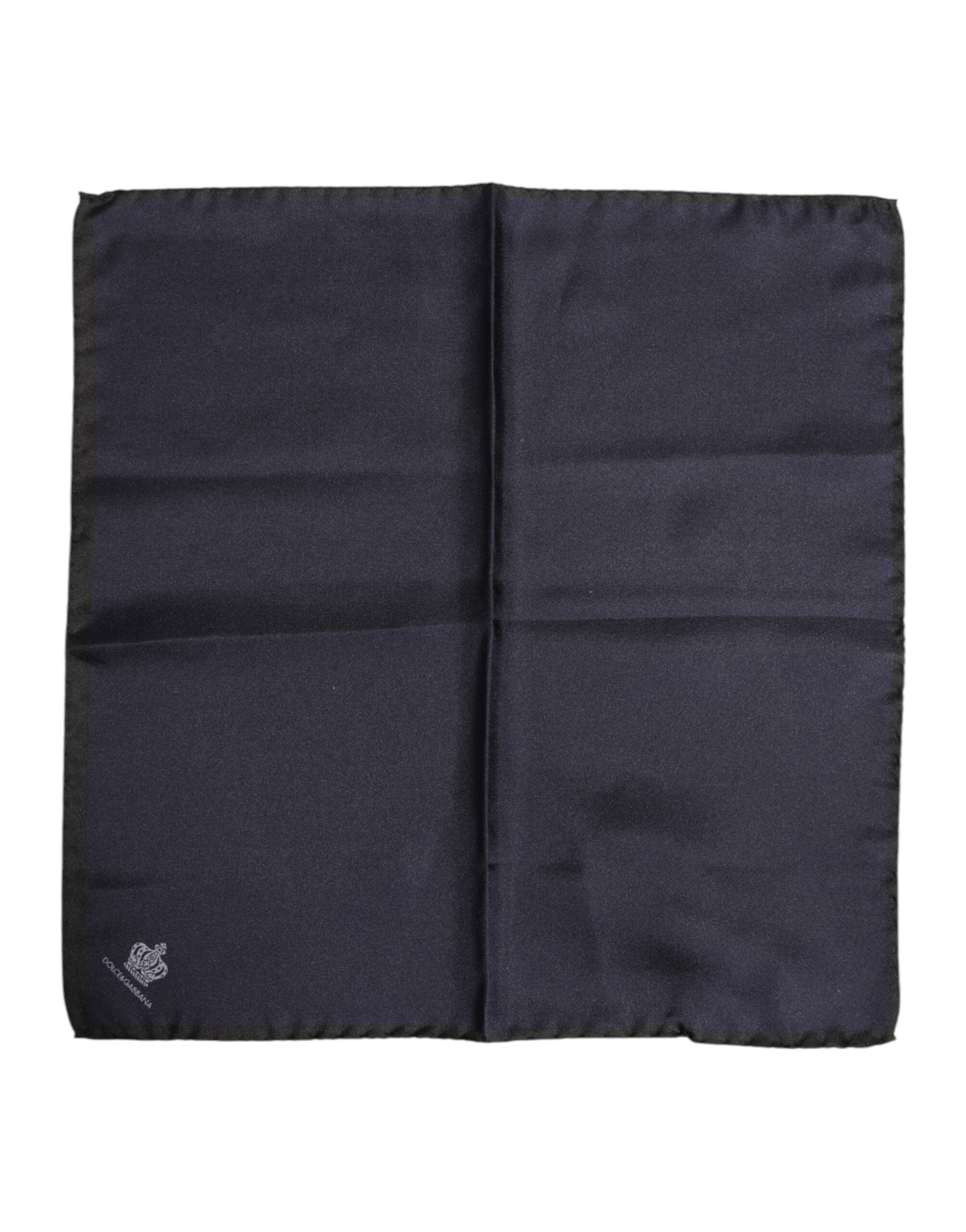 Dolce & Gabbana Blauer DG Crown Silk Square Herren Foulardschal