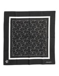 Dolce & Gabbana Black White Printed Square Men's Foulard Scarf