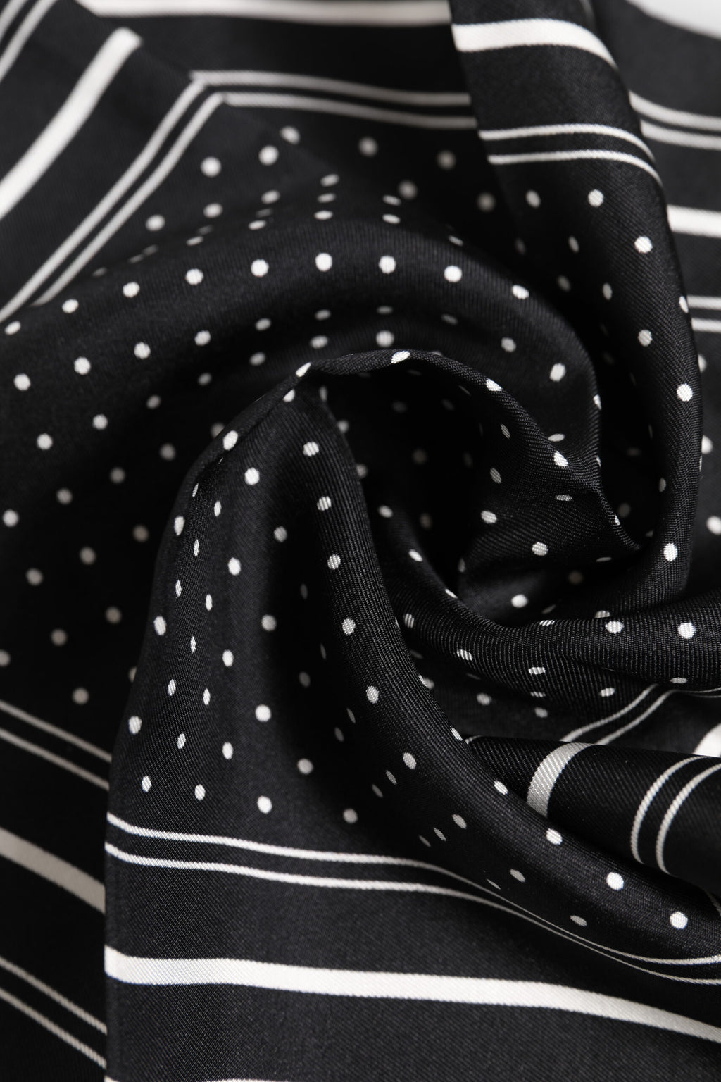 Dolce & Gabbana Black White Polka Dot Men's Foulard Scarf